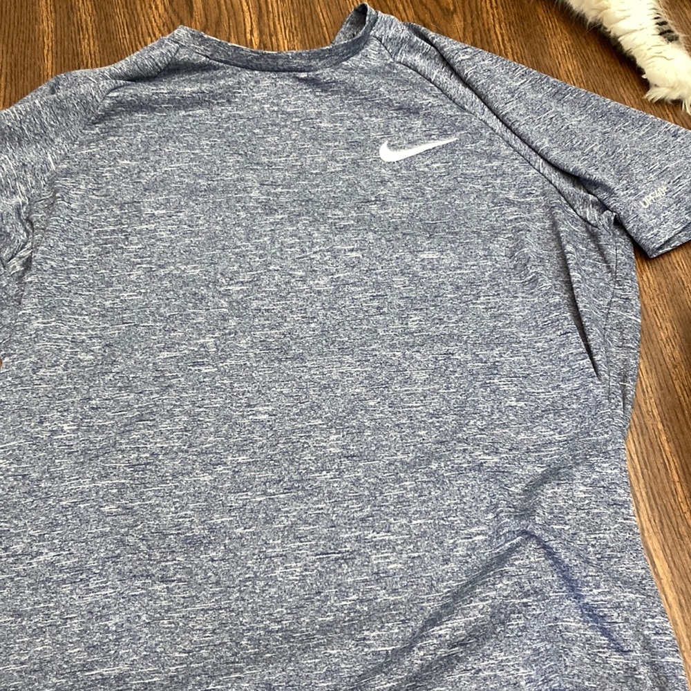 Nike Blue Short Sleeve Tee Moisture-Wicking